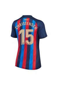 Barcelona Andreas Christensen #15 Voetbaltruitje Thuis tenue Dames 2022-23 Korte Mouw
